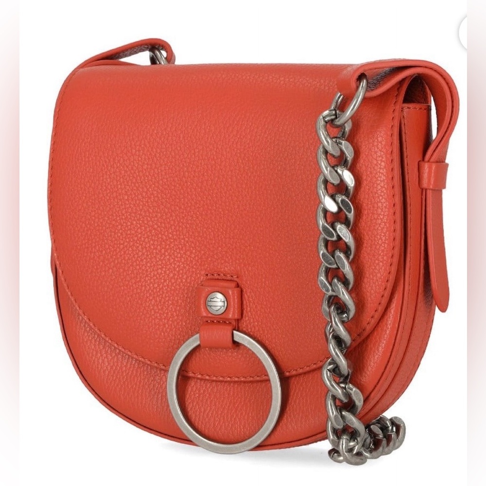 Harley-Davidson Women's Magnetic Flap Closure O Ring Satchel Crossbody Purse